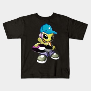 Badass Baby Alien Dj Kids T-Shirt